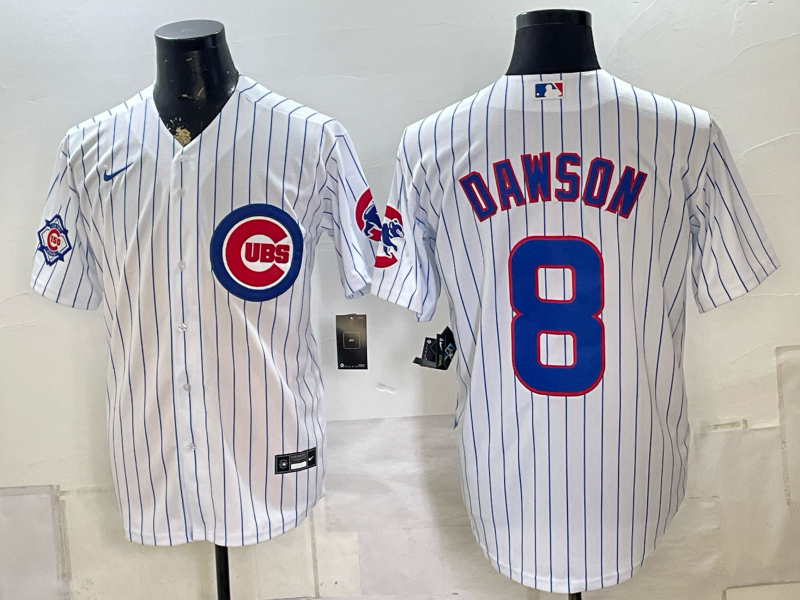 Men 2026 Chicago Cubs #8 Dawson white Game Nike MLB Jersey 081106->chicago cubs->MLB Jersey
